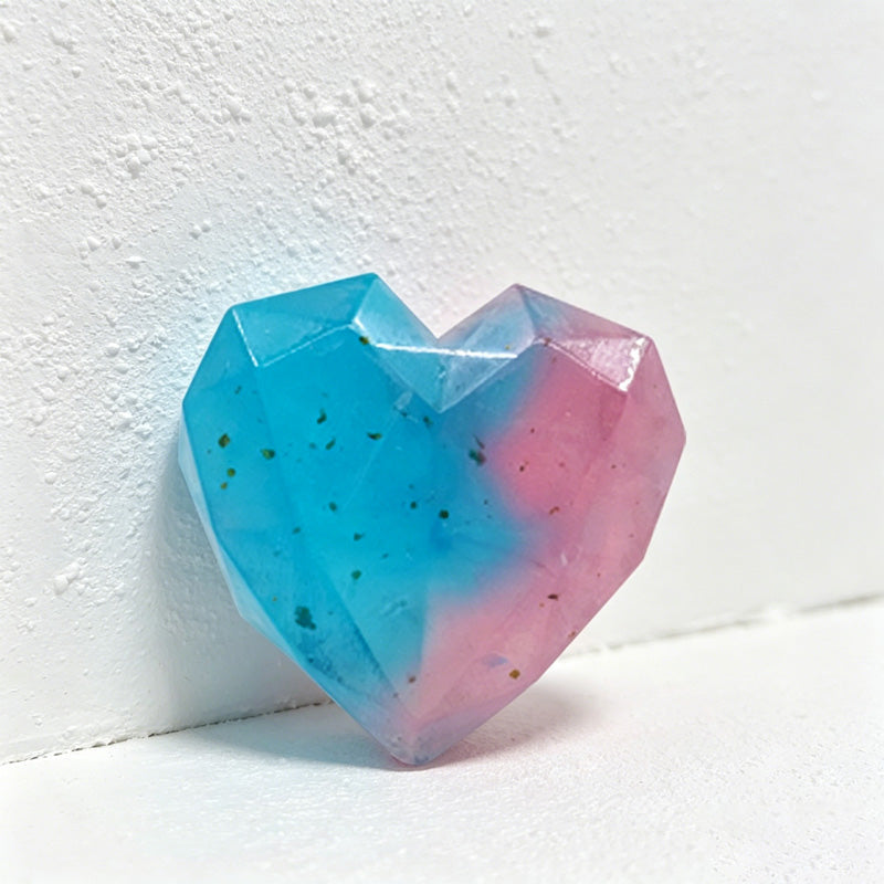 CouldNook Translucent Gemstone & Heart Gold Foil Handmade Soap