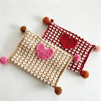 CouldNook Heart Knitted Tissue Bag - Aesthetic Artisan-crafted Storage Case