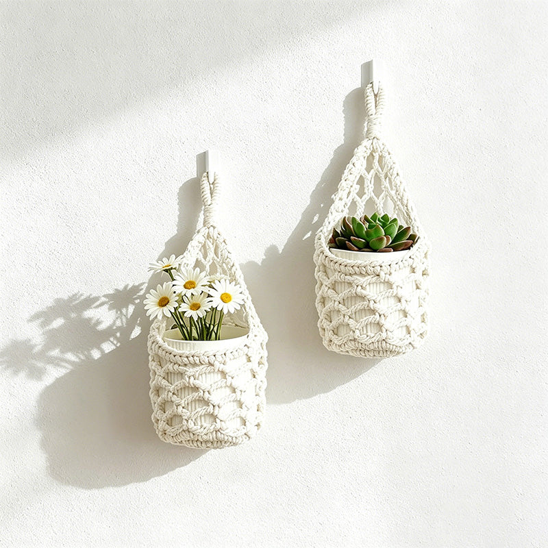 CouldNook Hanging Woven Storage Basket - Wall Plant Holder