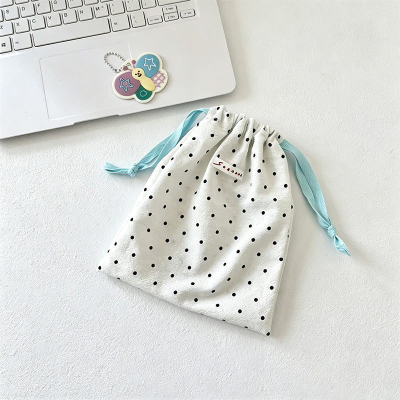 CouldNook Dot Pattern Drawstring Storage Pouch Set - Travel Organizer