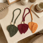 CouldNook Leaf Macrame Curtain Tieback - Soft Window Accent