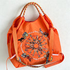 CouldNook Carriage & Key Embroidery Shopping Bag - Everyday Market Accent