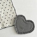 CouldNook Lace Heart Plaid Coaster - Aesthetic Fabric Accessory Mat