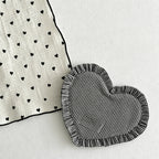 CouldNook Lace Heart Plaid Coaster - Aesthetic Fabric Accessory Mat