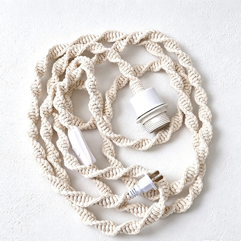 CouldNook Woven Basket Lamp Shade - Warm Hanging Light