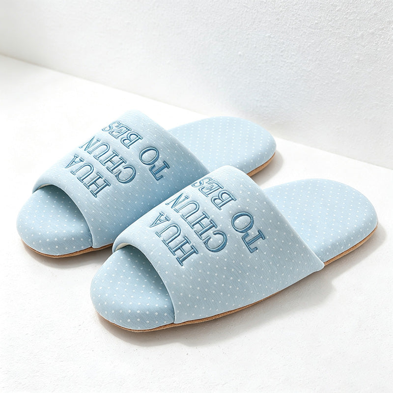 CouldNook Open Toe Smooth Home Slippers - Gentle Display Piece