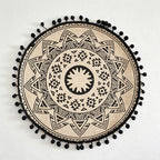 CouldNook Jute Ball Edge Woven Placemat - Aesthetic Rustic Table Mat