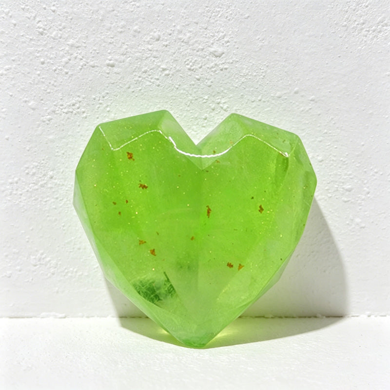 CouldNook Translucent Gemstone & Heart Gold Foil Handmade Soap