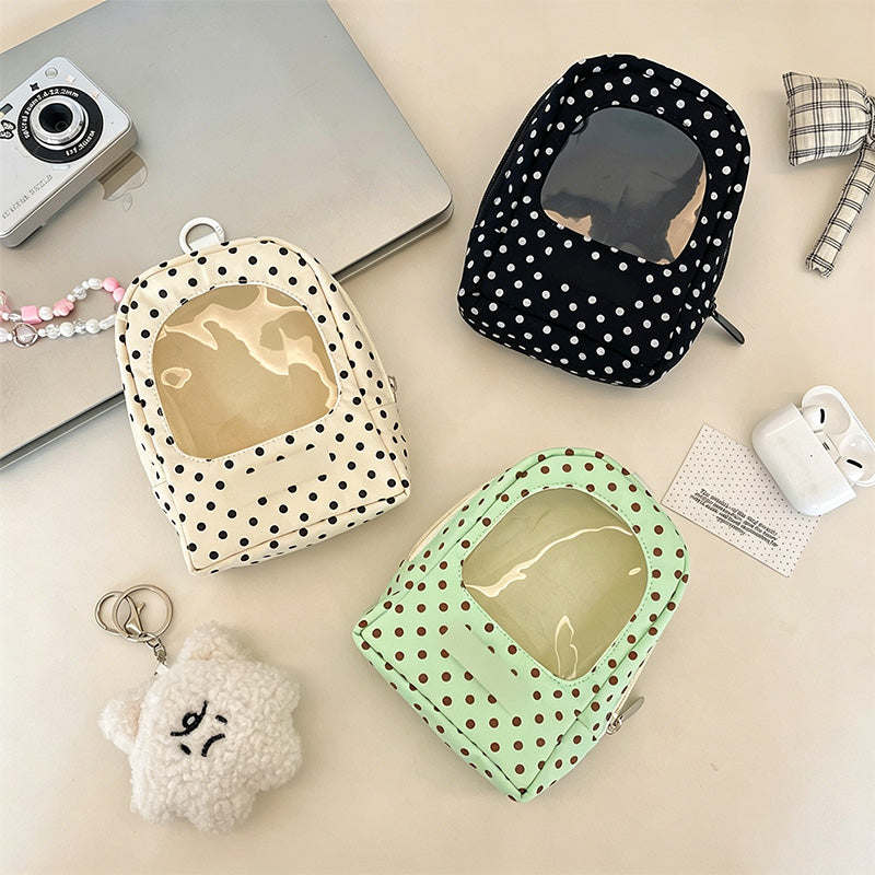CouldNook Polka Dot Mini Window Pouch - Earbud Storage Case