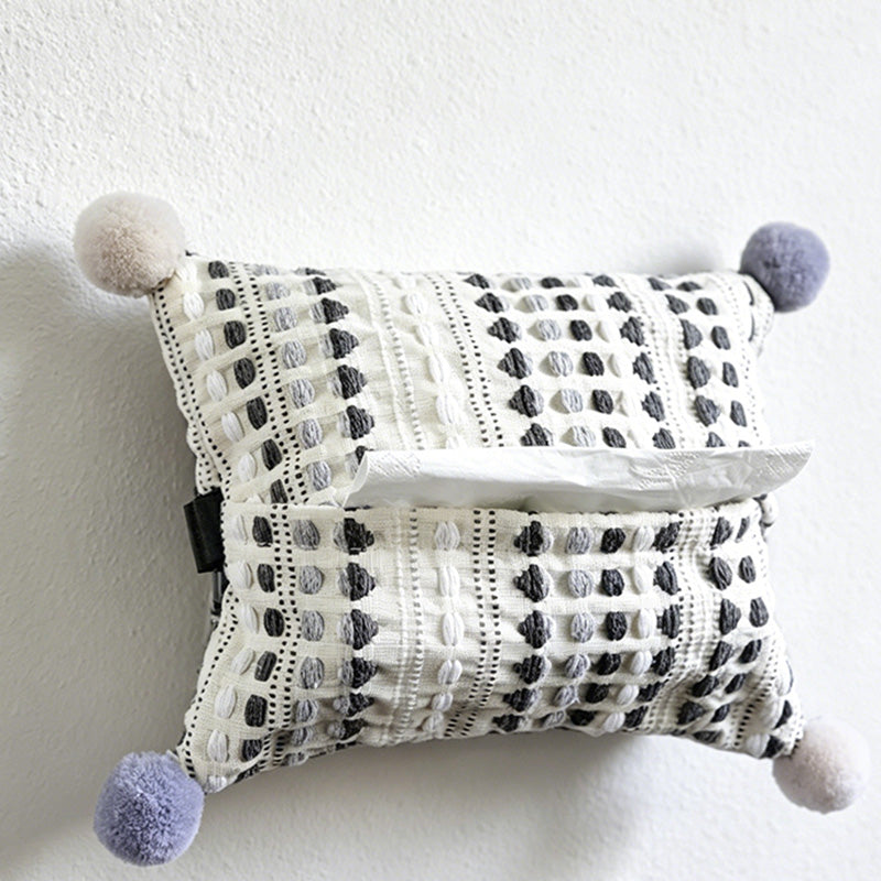 CouldNook Car-Mounted Tissue Box- Pom Corner Holder