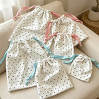 CouldNook Dot Pattern Drawstring Storage Pouch Set - Travel Organizer