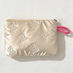 CouldNook Bow Embossed Mini Storage Pouch - Portable Makeup & Sanitary Bag