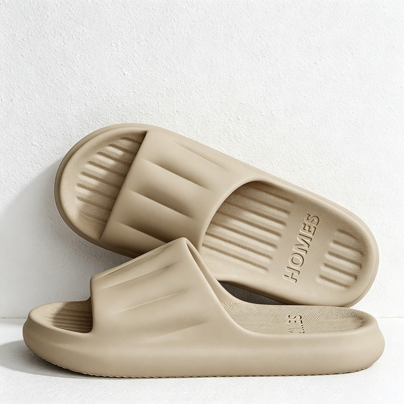 CouldNook Ribbed Sole Home Slippers - Easy Storage Accent
