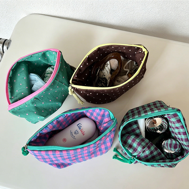 CouldNook Plush Trim Mini Zip Pouch - Small Storage Accent