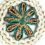 CouldNook Flower Shape Corn Woven Mat - Aesthetic Natural Placemat