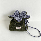 CouldNook Plush Drawstring Flower Bag - Giftable Carry Accent