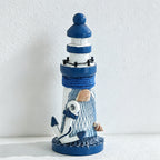 CouldNook Mediterranean Mini Wooden - Lighthouse Decor Ornament