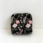 CouldNook Vintage Embroidered Cotton Linen Jewelry Pouch - Soft Travel Organizer