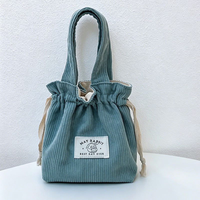 CouldNook Corduroy Mini Tote Cosmetic Bag - Vanity Carry Accent