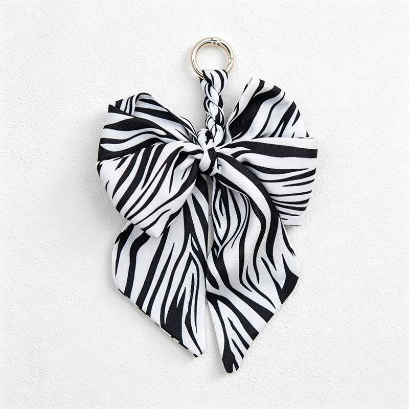 CouldNook 5.51''  Pattern Bow Bag Charm - Handle Accent