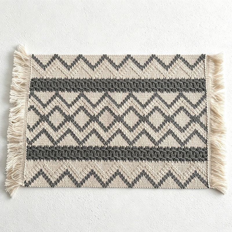 CouldNook Nordic Striped Table Mat - Aesthetic Contrast Color Placemat