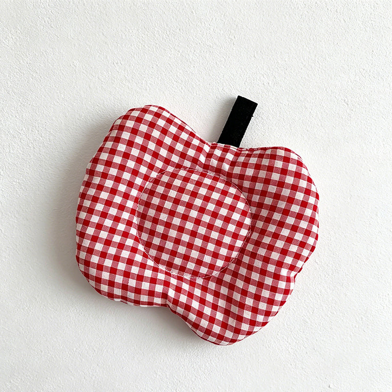 CouldNook Apple Shaped Quilted Coaster - Aesthetic Fabric Drink Mat