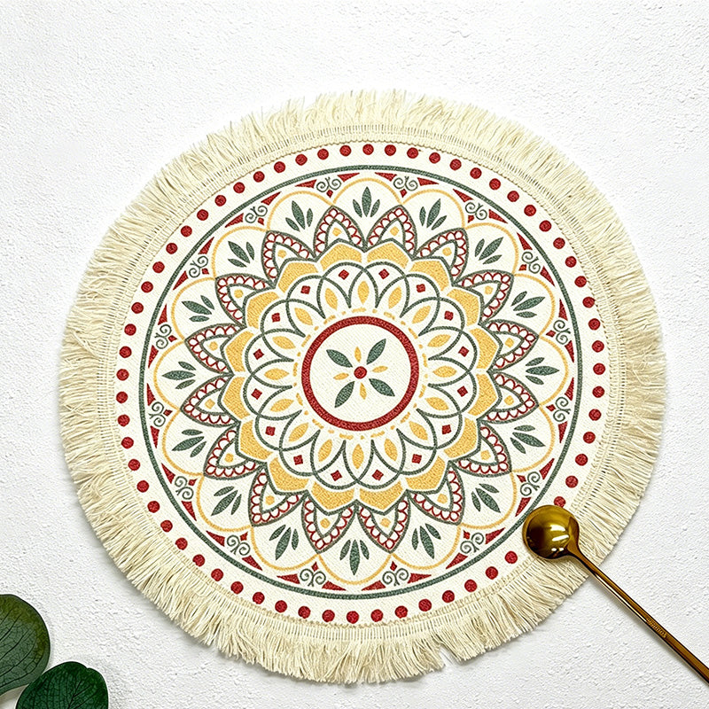 CouldNook Bohemian Tassel Placemat - Aesthetic Woven Table Mat
