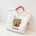 CouldNook Hawaii Hibiscus Hula Girl Embroidery Shopping Bag - Everyday Market Accent