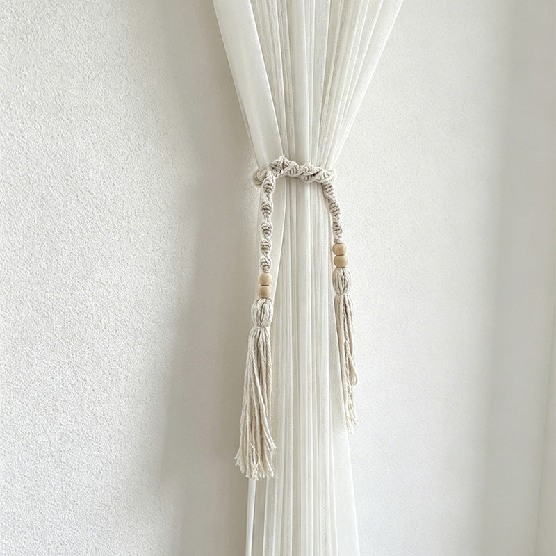 CouldNook Macrame Curtain Tieback - Window Drapery Accent