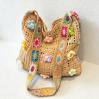 CouldNook Crochet Trim Floral Shoulder Bag - Everyday Carry Accent