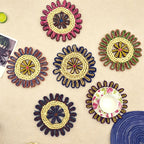 CouldNook Flower Shape Corn Woven Mat - Aesthetic Natural Placemat