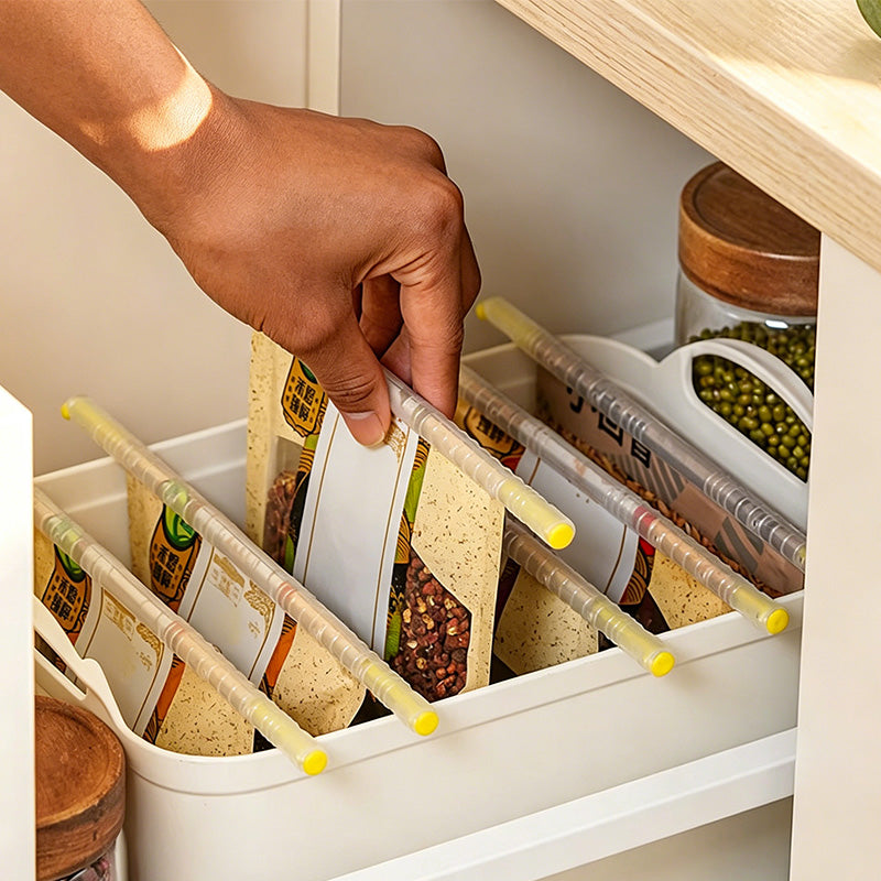 CouldNook Transparent Sliding Sealer Rod  - Snack Bag Storage Accent
