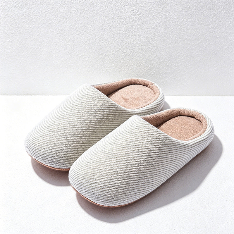 CouldNook Striped Soft Indoor Slippers- Indoor Comfort Slides