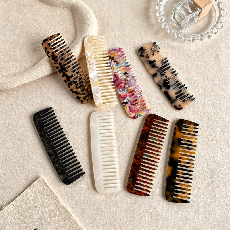CouldNook Shell Shape Tortoiseshell Pocket Comb - Easy Storage Accent