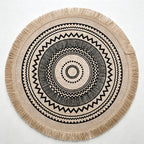 CouldNook Jute Tassel Woven Placemat - Aesthetic Rustic Table Mat