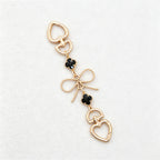 CouldNook Linked Floral Bag Charm Chain - Heart Accent