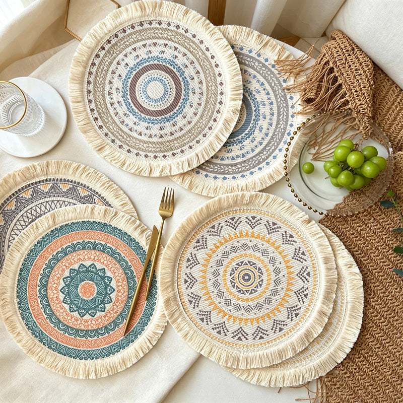 CouldNook Round Table Plate Table Placemat - Soft Home Detail