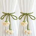CouldNook Flower Curtain Tieback - Soft Drapery Holder (谭琪0610-8BW7HBCT01-OK)