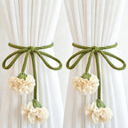 CouldNook Flower Curtain Tieback - Soft Drapery Holder (谭琪0610-8BW7HBCT01-OK)
