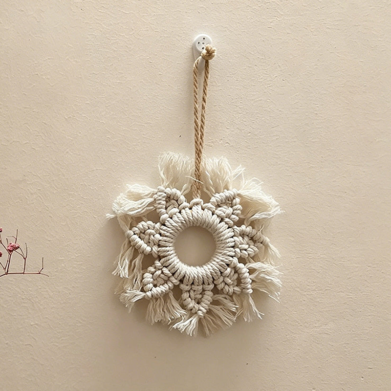 CouldNook Macrame Angel Wing Ornament - Window & Wall Accent Decor