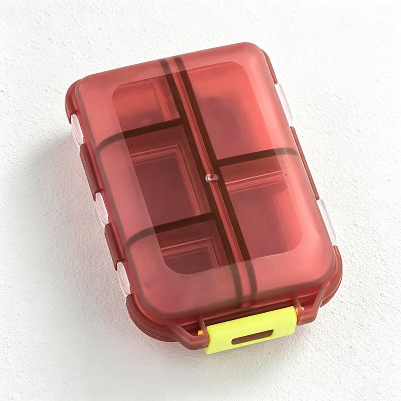 CouldNook Portable Folding Pill Organizer - Eight Clear Compartments