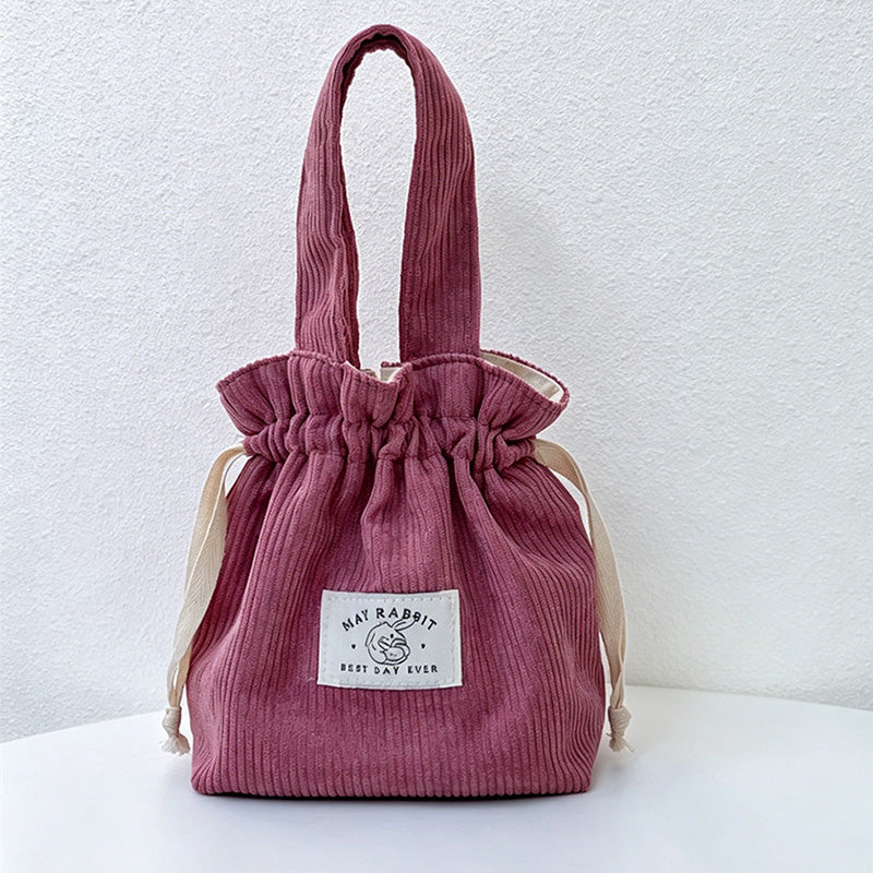 CouldNook Corduroy Mini Tote Cosmetic Bag - Vanity Carry Accent