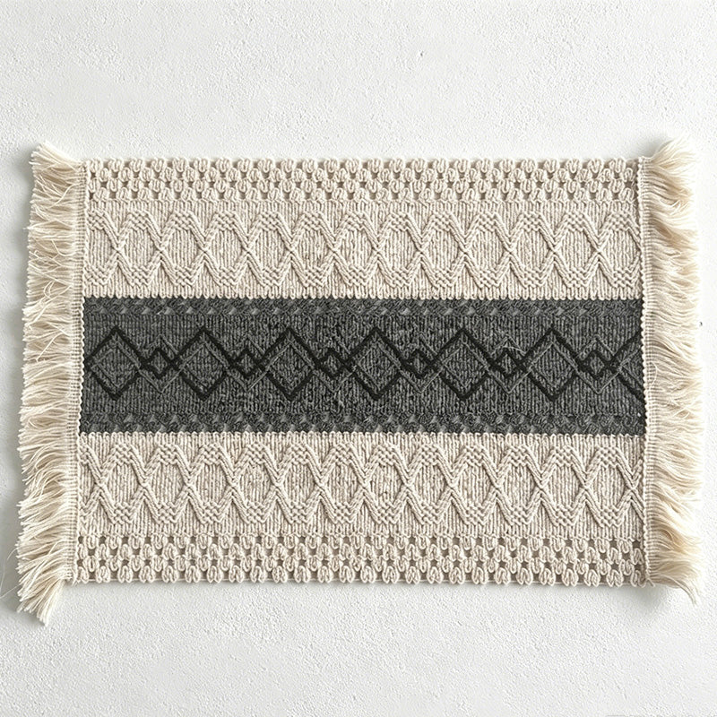 CouldNook Nordic Striped Table Mat - Aesthetic Contrast Color Placemat