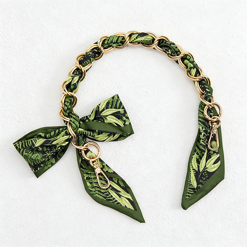 CouldNook 16.54’’ Printed Bow Chain Bag Strap - Soft Accent