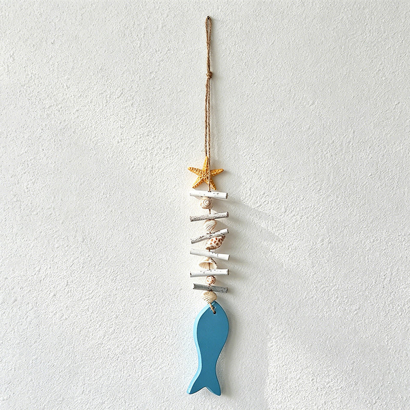 CouldNook Mediterranean Fish & Starfish Hanging - Coastal Shell Ornament