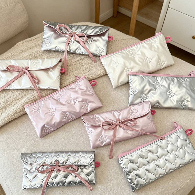 CouldNook Bow and Heart Mini Pouch - Everyday Organizer Bag