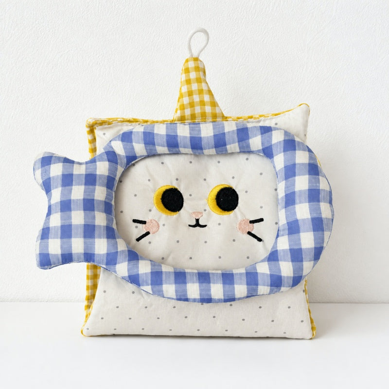 CouldNook Cat Tissue Holder - Fish Motif and Hanging Loop