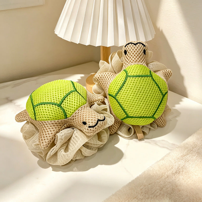 CloudNook Kids Bath Sponge-Soft Double-Sided Animal Mesh Design