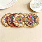 CouldNook Woven Drink Coaster - Warm Table Accent