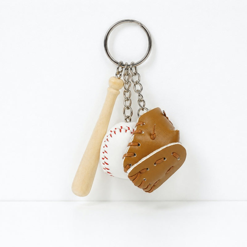CouldNook Baseball Keychain Charm - Bat Ball and Glove Designs